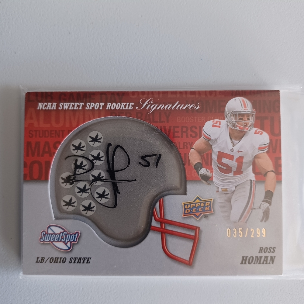 2011 Sweet Spot Rookie Signatures Ross Homan 35/299